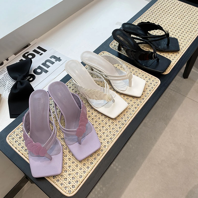Black White Purple Women Slippers Clip Toe Summer Outdoor Slides Slippers Slip On Thin High Heels Party Pumps Dress Sandals 39
Black White Purple Women Slippers Clip Toe Summer Outdoor Slides Slippers Slip On Thin High Heels Party Pumps Dress Sandals 39