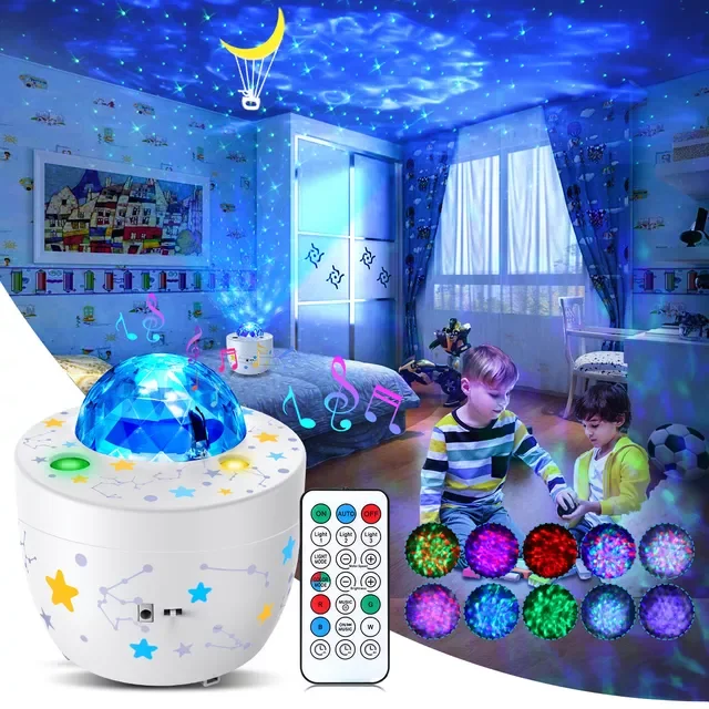 NEW Galaxy Projector Night Light Water Wave Starry Sky Star Projector Light USB Voice Control Music Player LED Galaxy Lamp
NEW Galaxy Projector Night Light Water Wave Starry Sky Star Projector Light USB Voice Control Music Player LED Galaxy Lamp