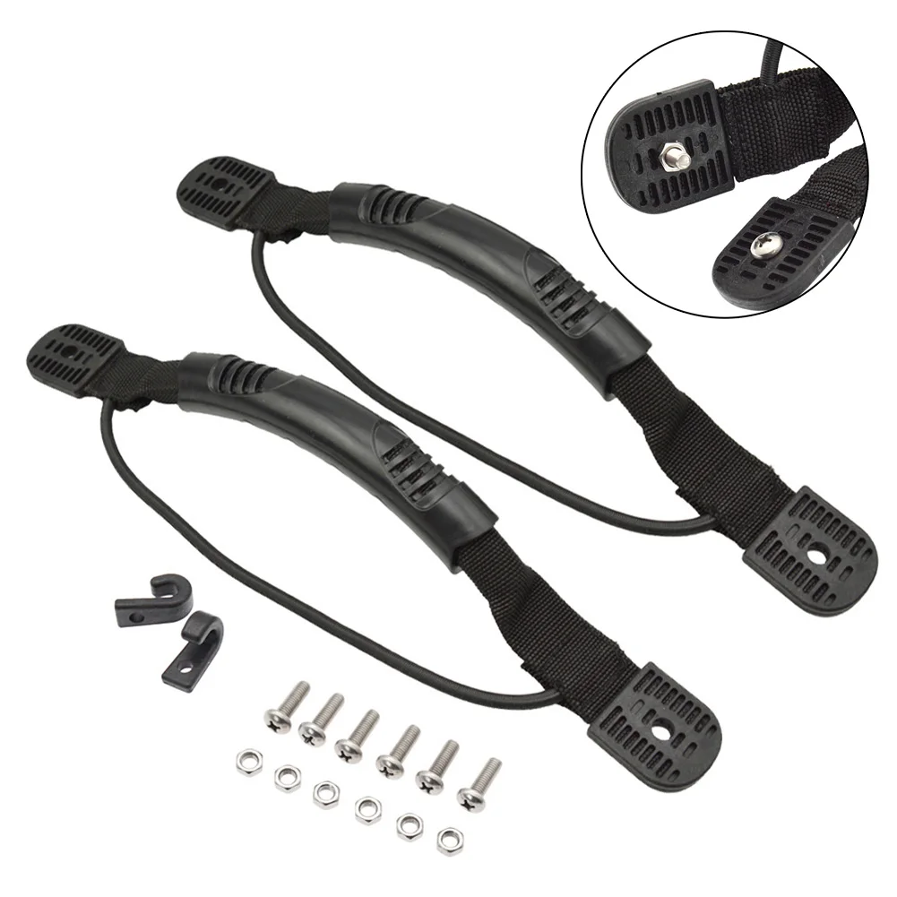 Boat Side Mount Carry Handle Black Kayak Canoe Boat Accessories Screws+ Nuts+ Hooks With Bungee Cord 2PCS Hot Sale
Boat Side Mount Carry Handle Black Kayak Canoe Boat Accessories Screws+ Nuts+ Hooks With Bungee Cord 2PCS Hot Sale