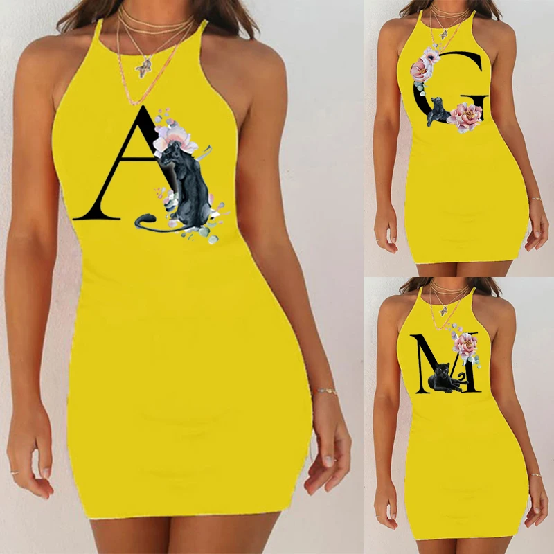 2022 Summer Women's Clothing 26 English Alphabet Print Dress Casual Slim Streetwear Dresses Pack Hip Sexy Fashion Night Shirts
2022 Summer Women's Clothing 26 English Alphabet Print Dress Casual Slim Streetwear Dresses Pack Hip Sexy Fashion Night Shirts