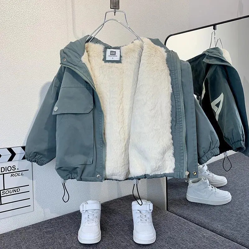 Boys' Solid Color Thick Coat 2023 New Handsome Children Autumn Clothes Fashion Baby Winter Warm Cotton-Padded Jacket
Boys' Solid Color Thick Coat 2023 New Handsome Children Autumn Clothes Fashion Baby Winter Warm Cotton-Padded Jacket