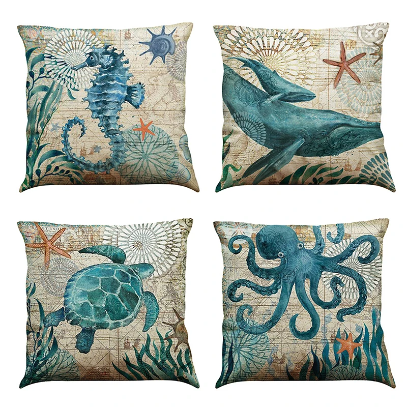 Sea Turtle Nautical Mermaid Pattern Cotton Linen Throw Pillow Cushion Cover Car Home Decoration Sofa Decorative Pillowcase
Sea Turtle Nautical Mermaid Pattern Cotton Linen Throw Pillow Cushion Cover Car Home Decoration Sofa Decorative Pillowcase