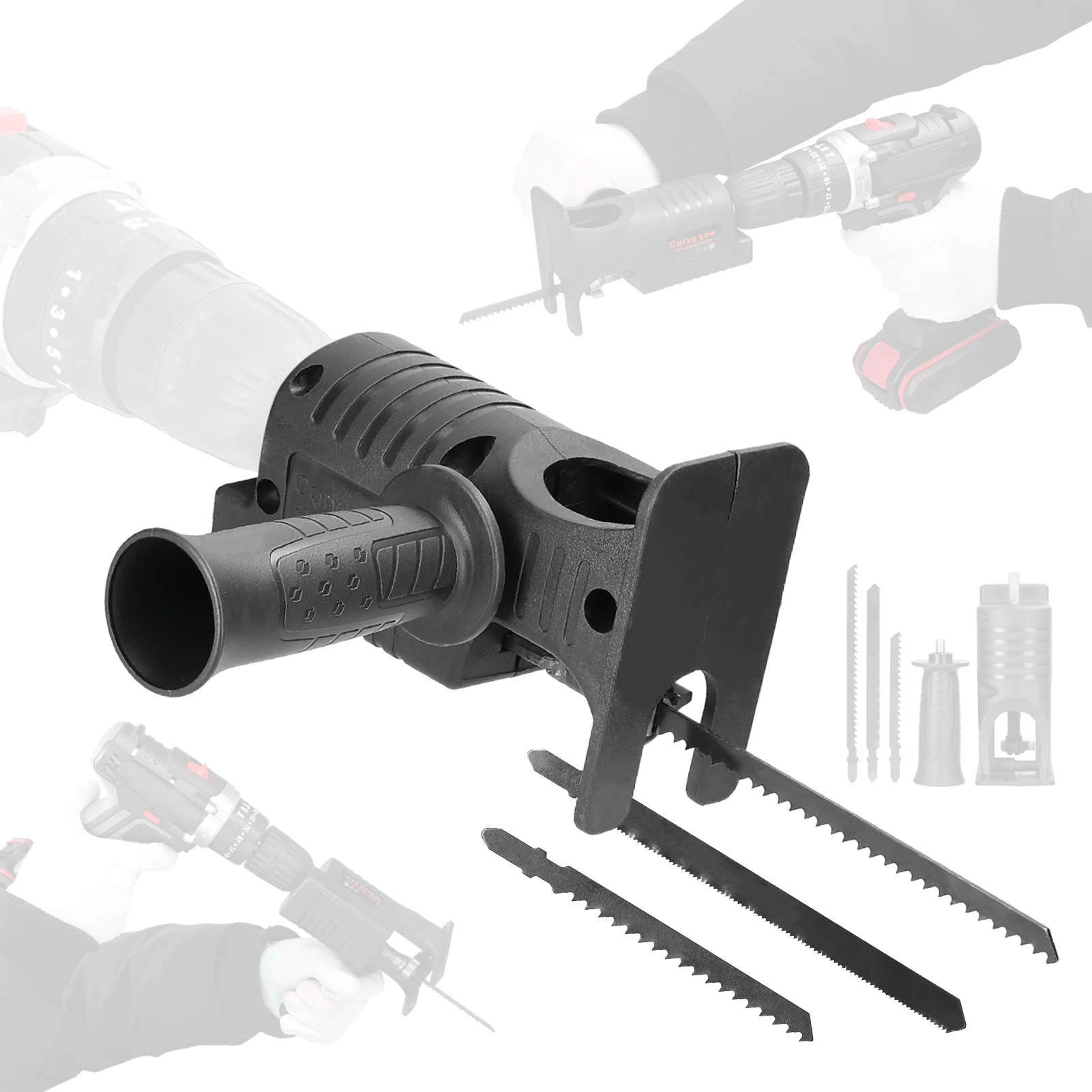 Portable Reciprocating Saw Adapter Electric Drill Modified Chainsaw Curve Saw Accessory Electric Saws Portable Woodworking Tools
Portable Reciprocating Saw Adapter Electric Drill Modified Chainsaw Curve Saw Accessory Electric Saws Portable Woodworking Tools
