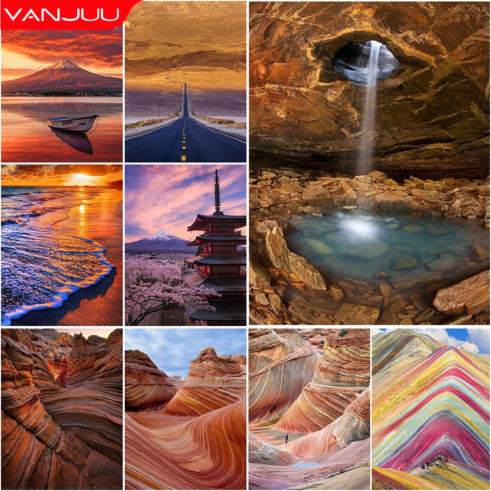 Landscape 5D Diamond Painting Mountain Sunset Full DIY Diamond Embroidery Rhinestone Mosaic Cross Stitch Home Decor
Landscape 5D Diamond Painting Mountain Sunset Full DIY Diamond Embroidery Rhinestone Mosaic Cross Stitch Home Decor