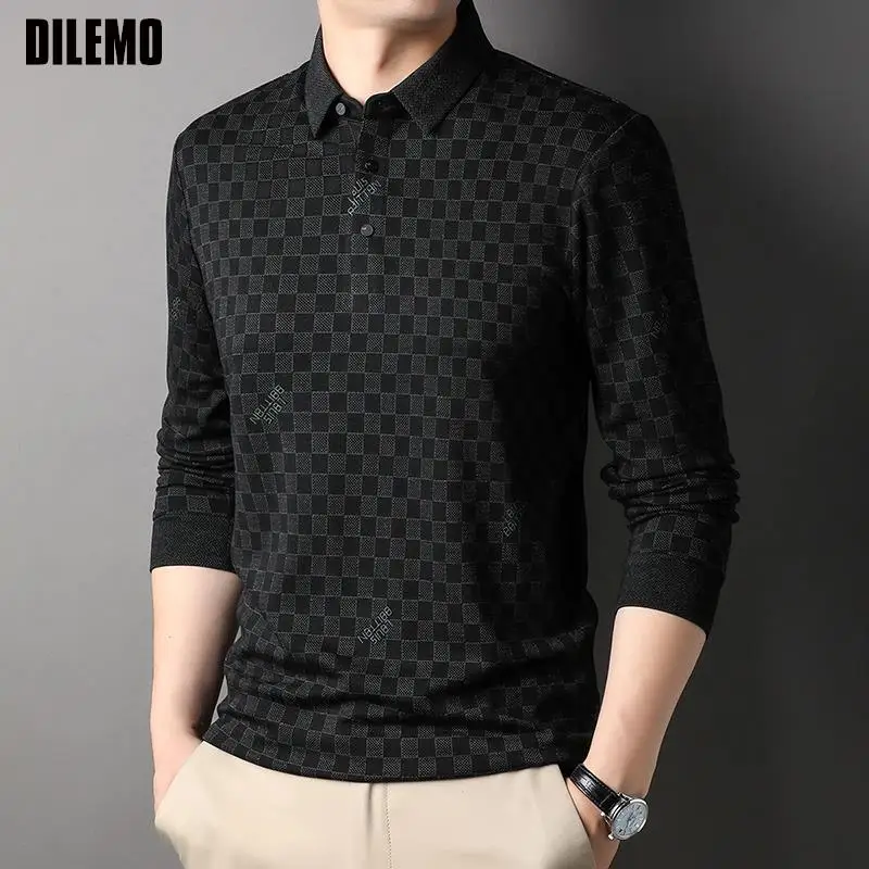 Top Grade New Fashion Brand Luxury Mens Designer Regular Fit Trendy Polo Shirts Plaid Casual Long Sleeve Tops Mens Clothing
Top Grade New Fashion Brand Luxury Mens Designer Regular Fit Trendy Polo Shirts Plaid Casual Long Sleeve Tops Mens Clothing
