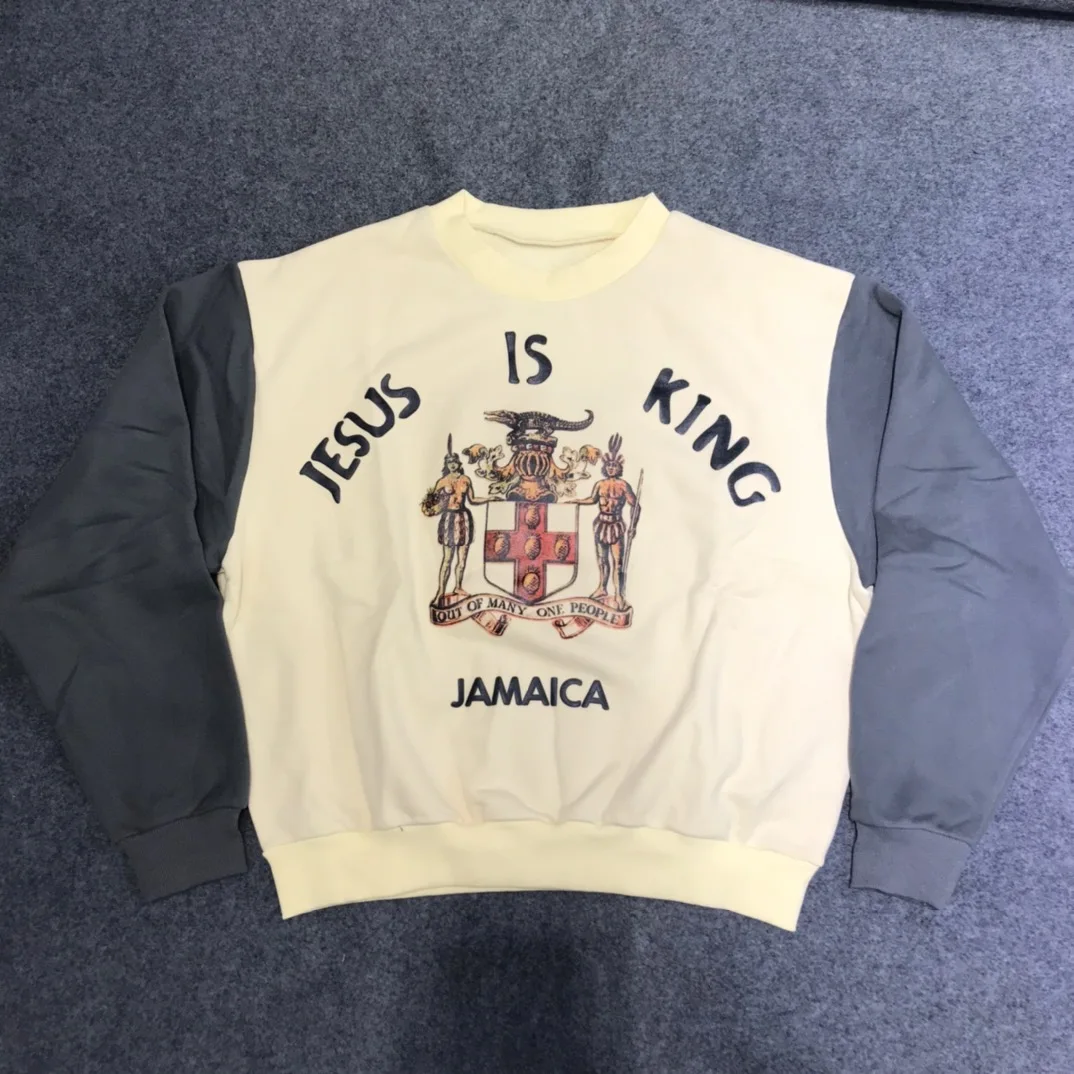 Толстовка Kanye с изображением Уэста и Иисуса Кинга, 2022ss, для женщин и мужчин, лучшее качество, хлопковая модная накидка, свитшот, Харадзюку, по...
Толстовка Kanye с изображением Уэста и Иисуса Кинга, 2022ss, для женщин и мужчин, лучшее качество, хлопковая модная накидка, свитшот, Харадзюку, по...