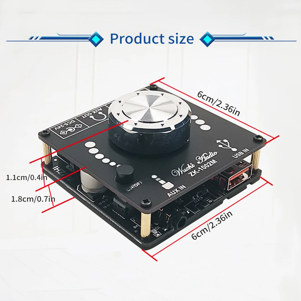 Audio Power Amplifier Module Stereo Sound 2 Channel Wireless Bluetooth-compatible 5 0 Digital Power Amp Board
Audio Power Amplifier Module Stereo Sound 2 Channel Wireless Bluetooth-compatible 5 0 Digital Power Amp Board