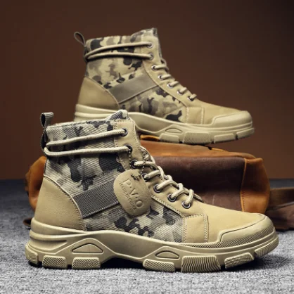 2023 Autumn Military Boots for Men Camouflage Desert Boots High-top Sneakers Non-slip Work Shoes for Men Boots Platform Boots
2023 Autumn Military Boots for Men Camouflage Desert Boots High-top Sneakers Non-slip Work Shoes for Men Boots Platform Boots