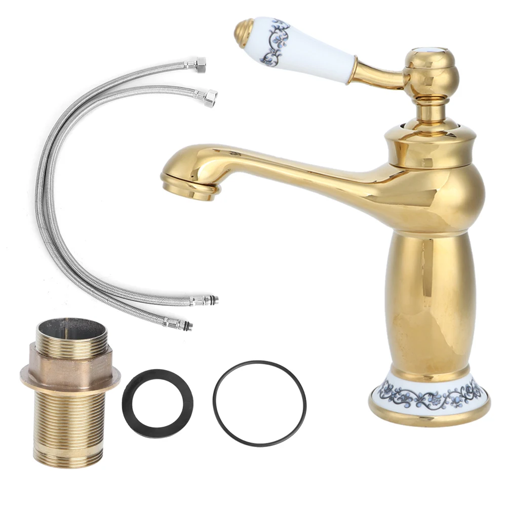 Stylish Antique Gold Brass Basin Faucet Hot and Cold Water Tap for Hotel Home Bathroom Use Stylish
Stylish Antique Gold Brass Basin Faucet Hot and Cold Water Tap for Hotel Home Bathroom Use Stylish