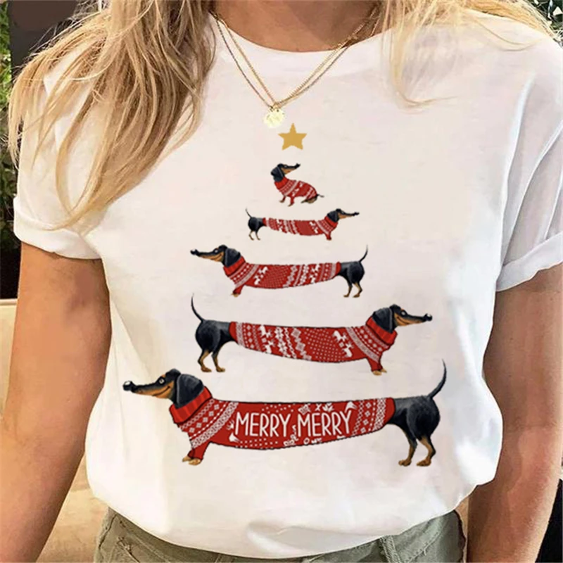 Простая Новая повседневная женская футболка с рождественским принтом с милыми животными, Повседневная футболка с коротким рукавом и кругл...
Простая Новая повседневная женская футболка с рождественским принтом с милыми животными, Повседневная футболка с коротким рукавом и кругл...