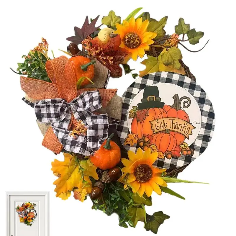 Thanksgiving Wreath Realistic Autumn Pumpkin Thanksgiving Sunflower Garland Colorful Garland With Wooden Sign Portable Farmhouse
Thanksgiving Wreath Realistic Autumn Pumpkin Thanksgiving Sunflower Garland Colorful Garland With Wooden Sign Portable Farmhouse