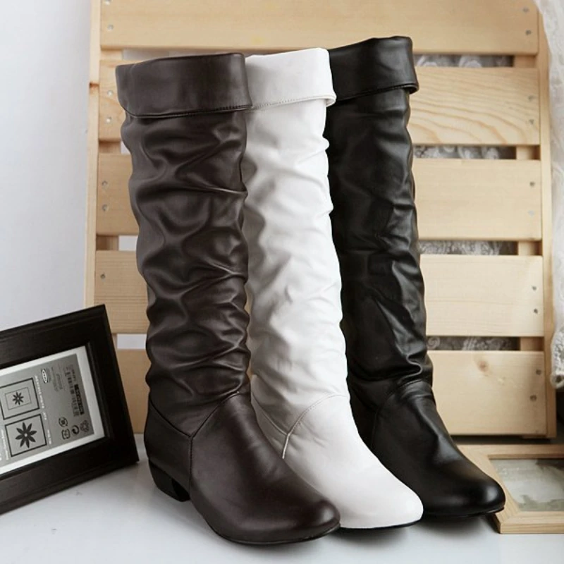 Women's Wide Calf Knee High Pull On Fall Weather Winter Boots New Martin boots boots high female boots
Women's Wide Calf Knee High Pull On Fall Weather Winter Boots New Martin boots boots high female boots