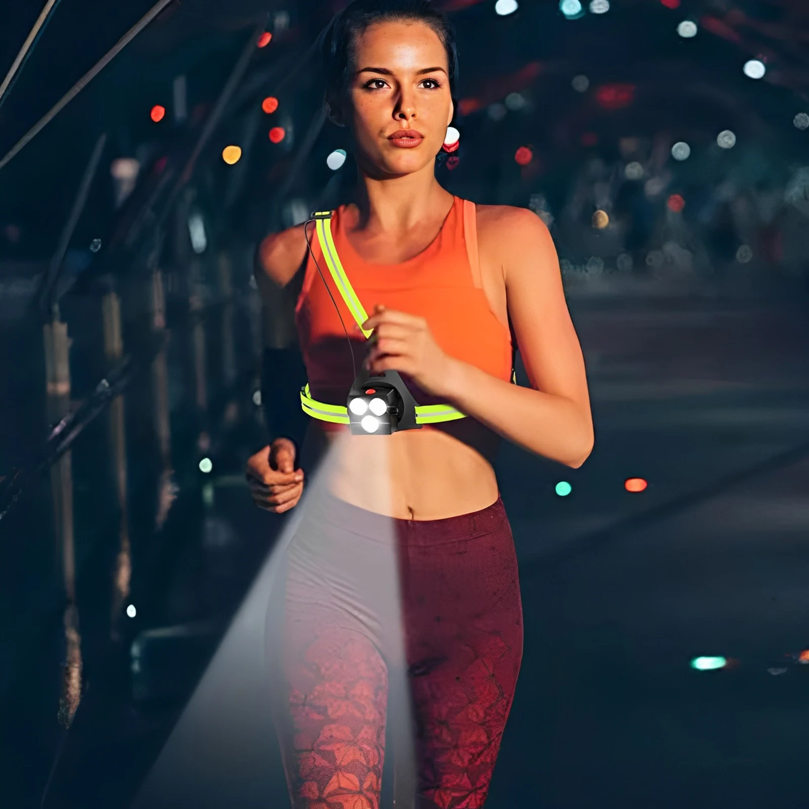 Night Running Light 380LM Rechargeable Chest Light with 2000mAh Battery and 3 Modes Waterproof Running Safety Lamp Adjustable
Night Running Light 380LM Rechargeable Chest Light with 2000mAh Battery and 3 Modes Waterproof Running Safety Lamp Adjustable