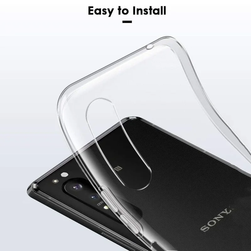 Мягкий прозрачный силиконовый чехол для Sony Xperia 5 III 10 IV Lite Pro-I 1 XZ4 XZ3 XZ1 XZ2 Compact XZ Premium