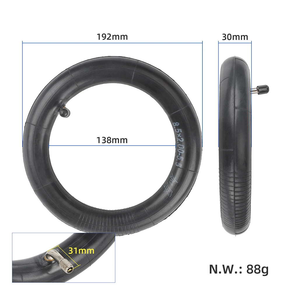8.5 Inch 8.5x2.00-5.5 Electric Scooter Inner Tube 8 1/2X2 for X Iao*mi M365/Pro Scooter Bike Parts Accessories Electric Bicycle
8.5 Inch 8.5x2.00-5.5 Electric Scooter Inner Tube 8 1/2X2 for X Iao*mi M365/Pro Scooter Bike Parts Accessories Electric Bicycle