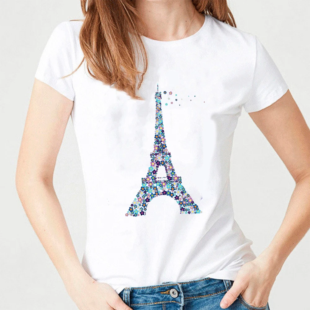 Summer Women Eiffel tower Tshirts Short-sleeve Print Tee Shirt grace T Shirts Ladies O Neck Ulzzang Female Black Tops Tees
Summer Women Eiffel tower Tshirts Short-sleeve Print Tee Shirt grace T Shirts Ladies O Neck Ulzzang Female Black Tops Tees