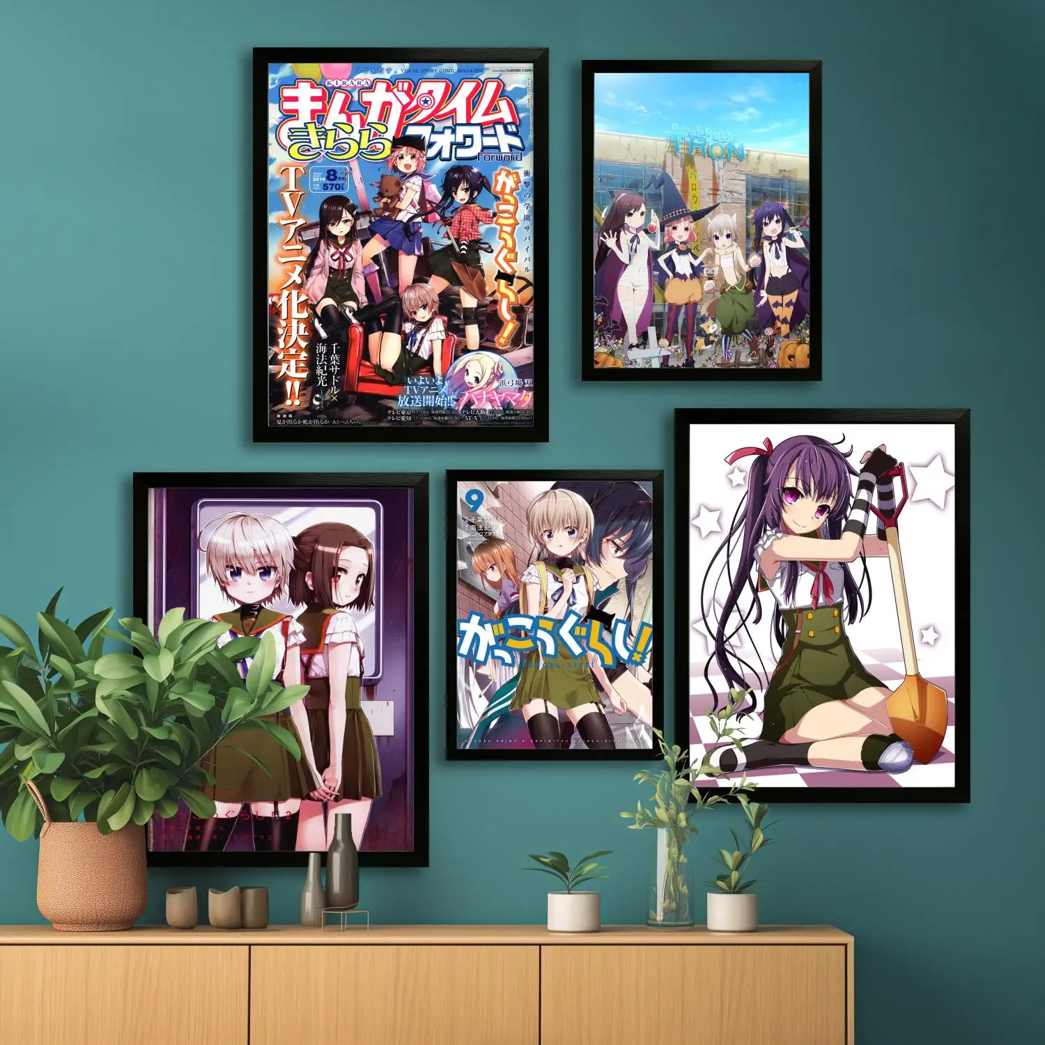 gakkou gurashi холст художественный постер настенная живопись печать современные