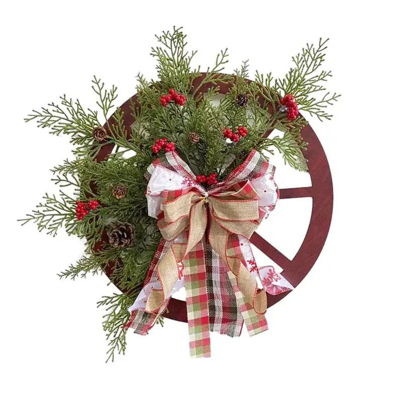 

Decorative Wreaths Thanksgiving Wreath with Berry Christmas Party Wreath With Red Berries And Pine Cone window door wreath