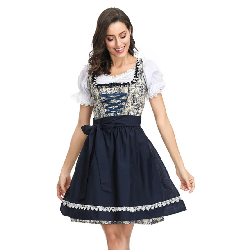 New Summer German Oktoberfest Bavarian Beer Skirt Bar Overalls Short-sleeved Dress Halloween Cosplay Costume Floral Dress
New Summer German Oktoberfest Bavarian Beer Skirt Bar Overalls Short-sleeved Dress Halloween Cosplay Costume Floral Dress