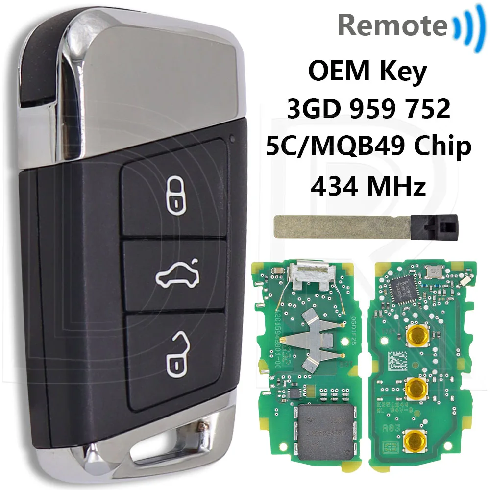 Отличный чип 5C MQB49 434 МГц 3GD959752, оригинальный автомобильный дистанционный ключ для VW Volkswagen Magotan Passat B8 Superb A7 2019 Oct+
Отличный чип 5C MQB49 434 МГц 3GD959752, оригинальный автомобильный дистанционный ключ для VW Volkswagen Magotan Passat B8 Superb A7 2019 Oct+