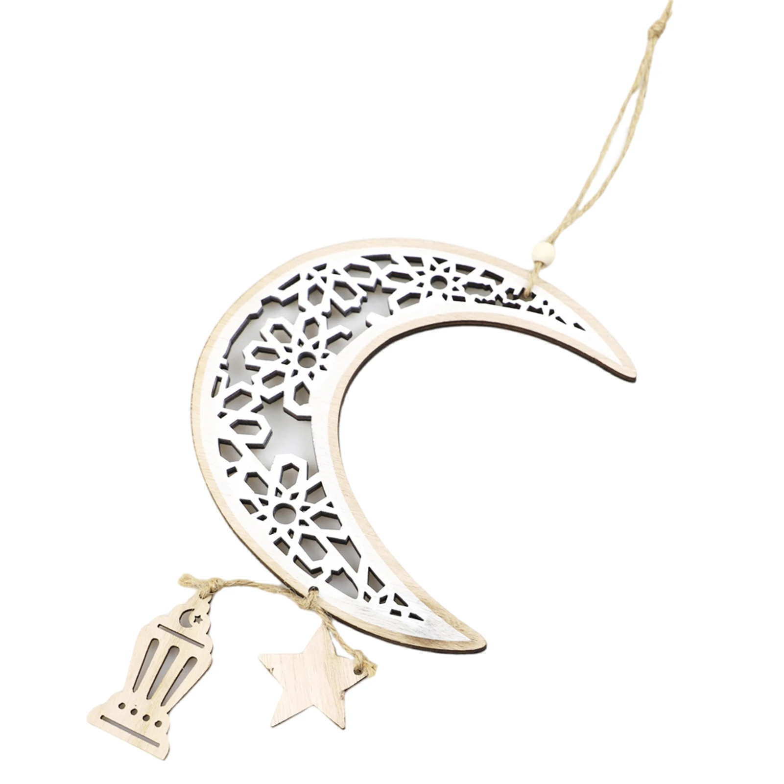 Hung Wooden Moon Pendant Classic Eid Al-Fitr Moon Star Ornament Eid Wooden Ornaments For Ramadan Mubarak Eid Decorations
Hung Wooden Moon Pendant Classic Eid Al-Fitr Moon Star Ornament Eid Wooden Ornaments For Ramadan Mubarak Eid Decorations