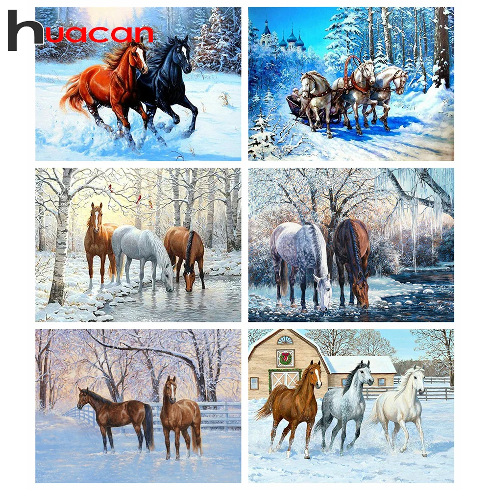 Алмазная вышивка Huacan 5D набор картина лошади зимняя полная квадратная/круглая мозаика с животными персонализированный подарок домашний дек...
Алмазная вышивка Huacan 5D набор картина лошади зимняя полная квадратная/круглая мозаика с животными персонализированный подарок домашний дек...