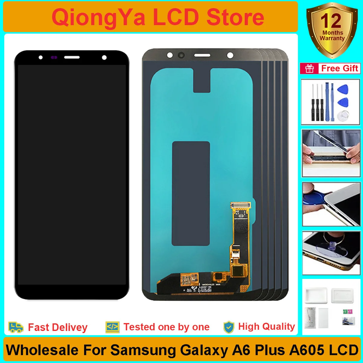 Wholesale 3/5 PCS Display For Samsung Galaxy A6 Plus A605 SM-A605F A605FN A605G A605GN LCD with Touch Screen Digitizer Assembly
Wholesale 3/5 PCS Display For Samsung Galaxy A6 Plus A605 SM-A605F A605FN A605G A605GN LCD with Touch Screen Digitizer Assembly
