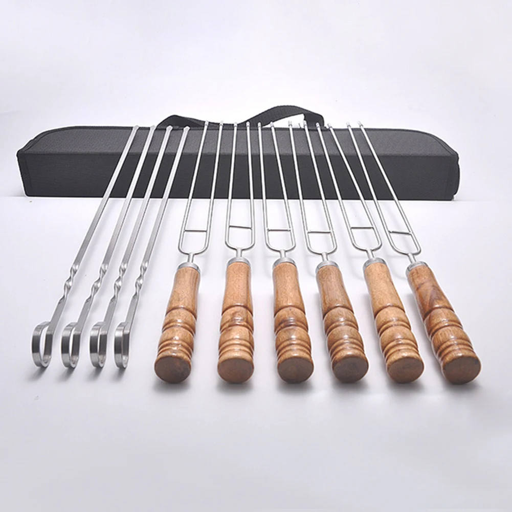 10pcs/set Multifunctional Outdoor Cooking Easy Clean Vegetable Grill Home Stainless Steel Meat Camping BBQ Skewers With Handle
10pcs/set Multifunctional Outdoor Cooking Easy Clean Vegetable Grill Home Stainless Steel Meat Camping BBQ Skewers With Handle
