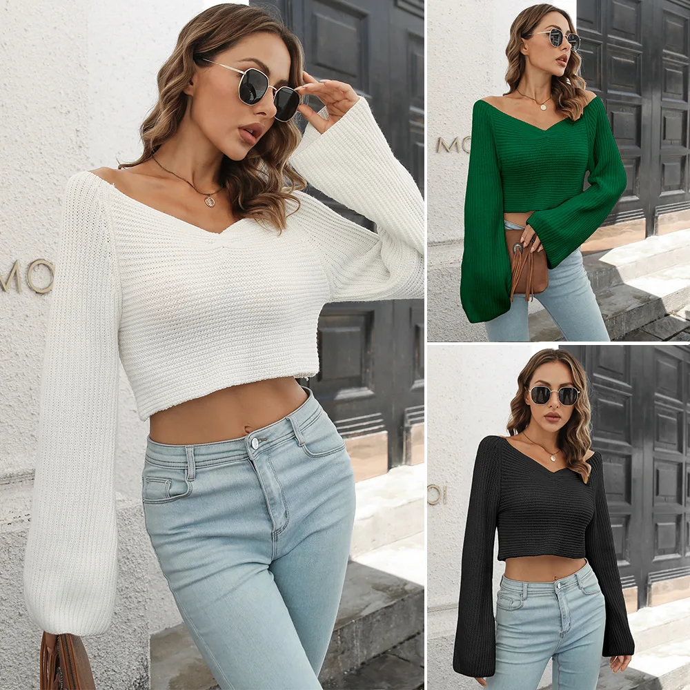 Mock Neck Solid Short Sweater Women Basic Slim Button Long Sleeve Fashion Female Pullover Autumn Winter 2023 New Crop Jumper Top
Mock Neck Solid Short Sweater Women Basic Slim Button Long Sleeve Fashion Female Pullover Autumn Winter 2023 New Crop Jumper Top