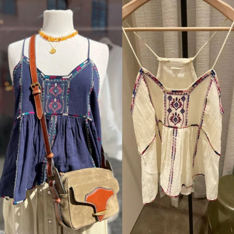 New Women Ruffle Sexy Embroidery Small Strap Print Tank Top
New Women Ruffle Sexy Embroidery Small Strap Print Tank Top