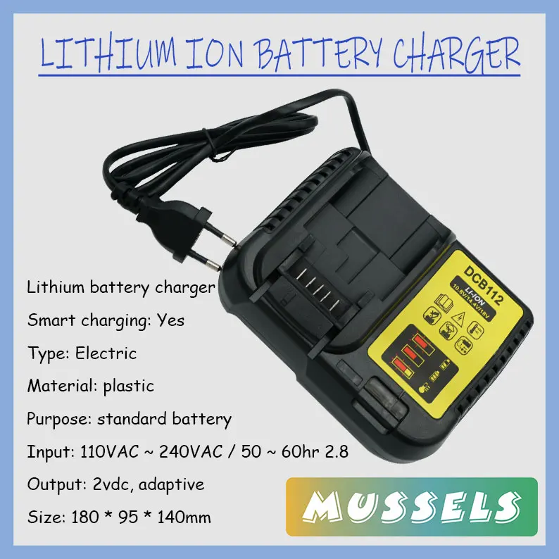 Replace lithium ion battery charger, 12 V, 14.4V, 18V, for lithium battery, dcb112, the most favorable price
Replace lithium ion battery charger, 12 V, 14.4V, 18V, for lithium battery, dcb112, the most favorable price