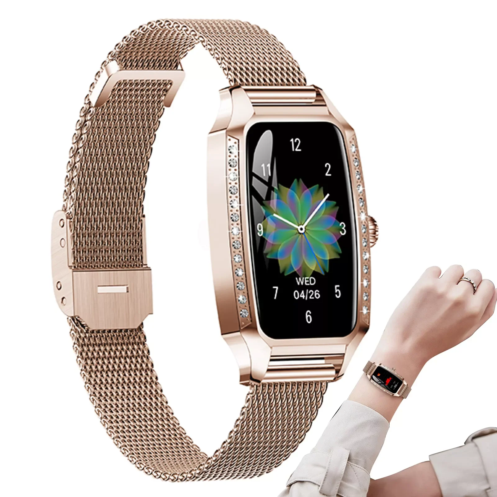 Sports Smart Watch Heart Rate Blood Oxygen Blood Pressure Monitoring Waterproof Smart Bracelet Women's Multi-function Watche 
Sports Smart Watch Heart Rate Blood Oxygen Blood Pressure Monitoring Waterproof Smart Bracelet Women's Multi-function Watche