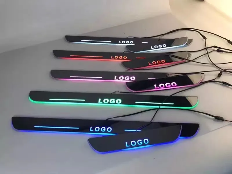 

Car Customize Logo LED Door Sill Ultra-thin Acrylic Dynamic LED Welcome Light For bmw audi maserati vw mustang kia porsche ford