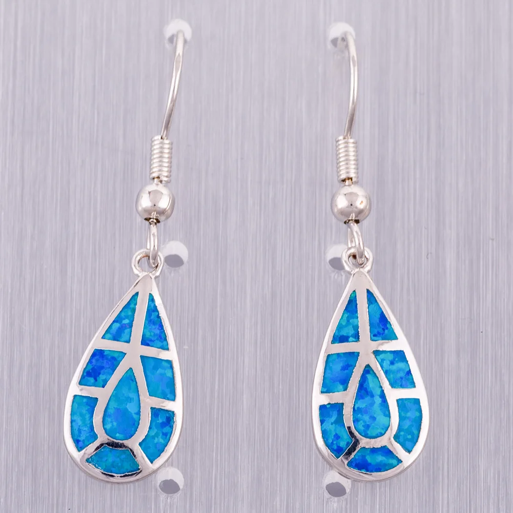 KONGMOON Teardrop Shape Ocean Blue Fire Opal Silver Plated Jewelry for Women Dangle Drop Earrings
KONGMOON Teardrop Shape Ocean Blue Fire Opal Silver Plated Jewelry for Women Dangle Drop Earrings