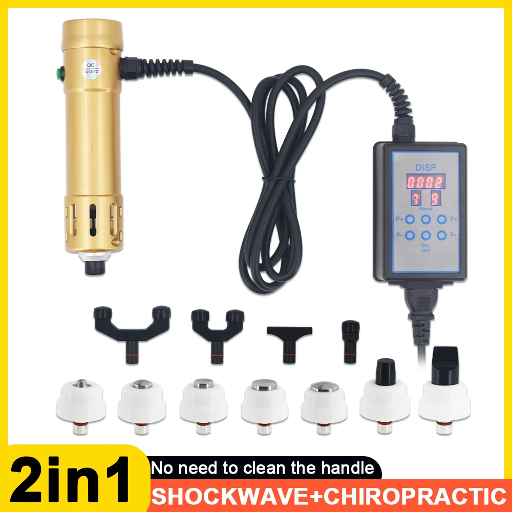 Shock Wave Chiropractic Gun 2 in 1 Massager ED Treatment Patellar Tendonitis Pain Relief 180 MJ New Shockwave Therapy Machine
Shock Wave Chiropractic Gun 2 in 1 Massager ED Treatment Patellar Tendonitis Pain Relief 180 MJ New Shockwave Therapy Machine