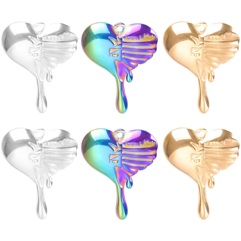 10pcs/lot High Quality Stainless Steel Charm New Heart Gold Color Pendant Accessories Making DIY Gifts Necklace Jewelry Supplies
10pcs/lot High Quality Stainless Steel Charm New Heart Gold Color Pendant Accessories Making DIY Gifts Necklace Jewelry Supplies