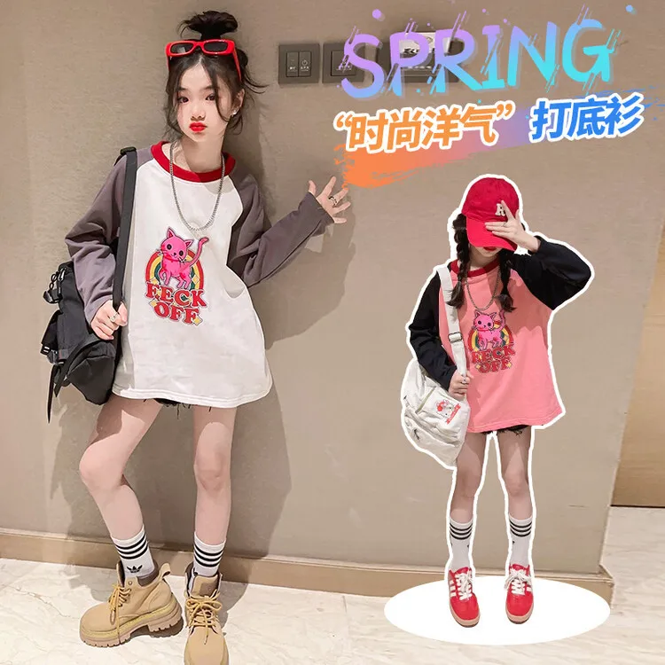 Children's wear 2023 girls' long-sleeved t-shirt Western-style T-shirt girls' cartoon pattern bottom shirt children's top
Children's wear 2023 girls' long-sleeved t-shirt Western-style T-shirt girls' cartoon pattern bottom shirt children's top