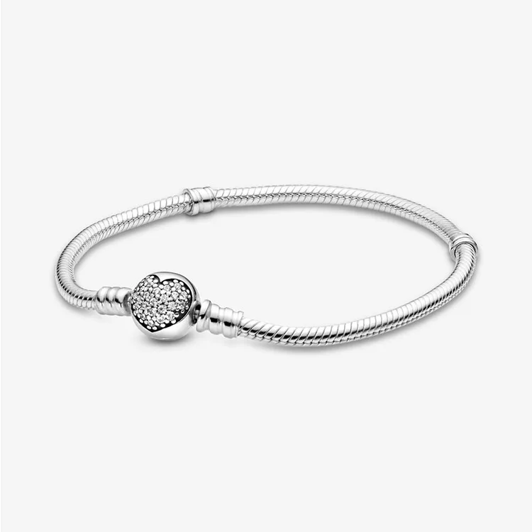 925 sterling silver Shiny round head snake bone chain Bracelet fits Pandora charm beads DIY making gifts
925 sterling silver Shiny round head snake bone chain Bracelet fits Pandora charm beads DIY making gifts