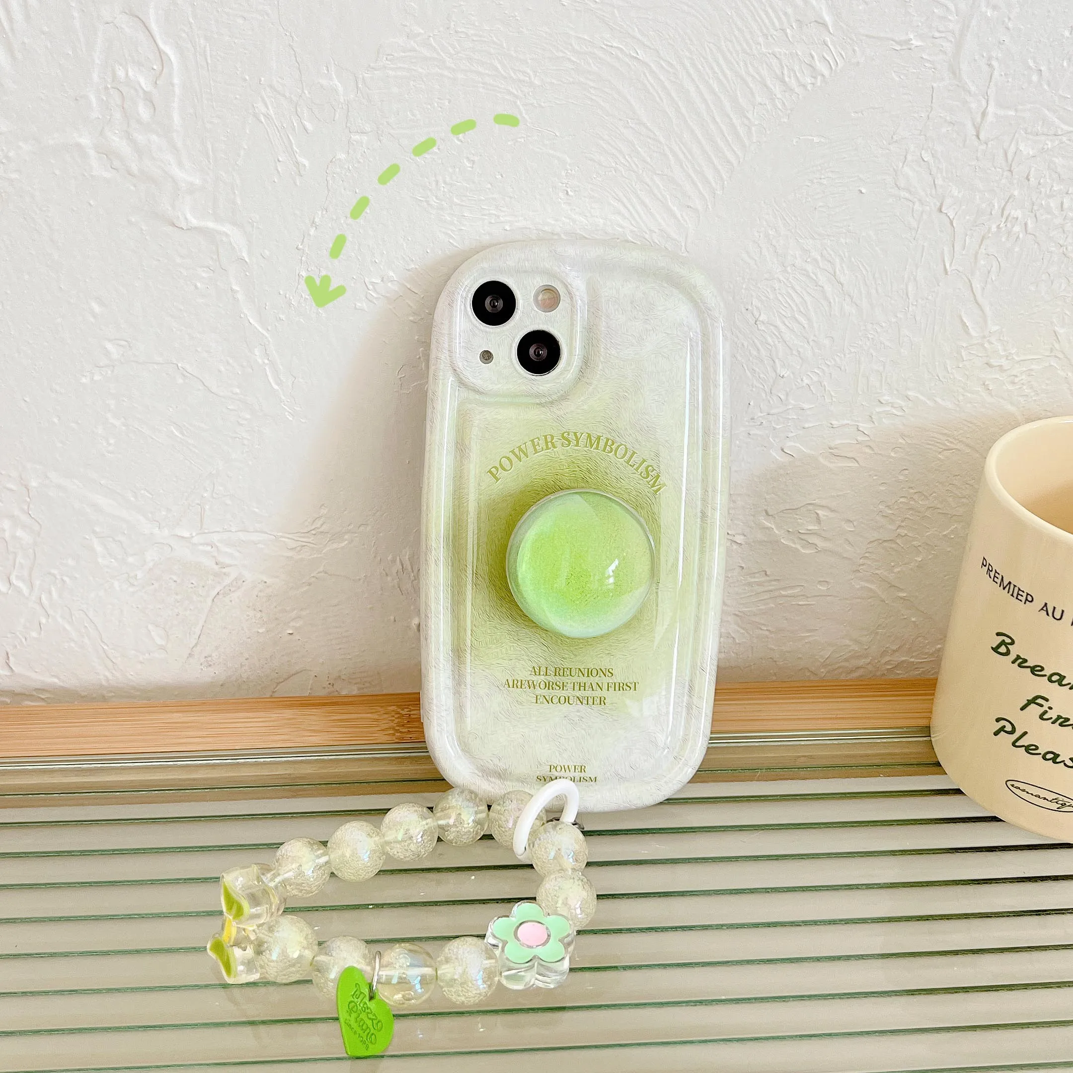 Gradient Green Bead Chain Holder Case for IPhone 13 12 11 Pro Max X XS XR Flower Bracelet Clear Holder Silicone Protective Cover
Gradient Green Bead Chain Holder Case for IPhone 13 12 11 Pro Max X XS XR Flower Bracelet Clear Holder Silicone Protective Cover