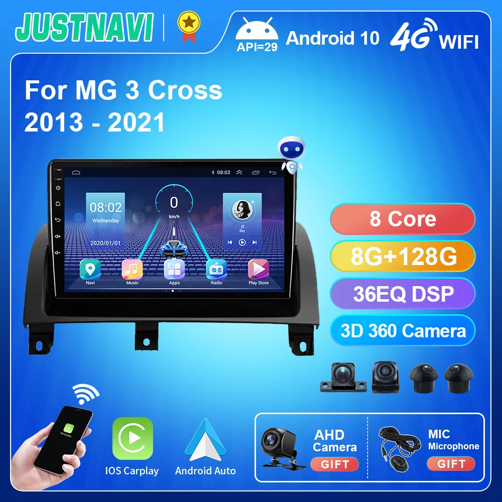 JUSTNAVI стерео для MG 3 Cross 2013-2021 автомобильное радио мультимедийная навигация GPS Android Авто Carplay Авторадио DSP видеоплеер RDS
JUSTNAVI стерео для MG 3 Cross 2013-2021 автомобильное радио мультимедийная навигация GPS Android Авто Carplay Авторадио DSP видеоплеер RDS