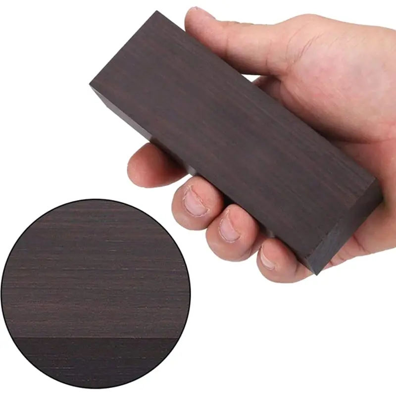 

1PC DIY Handle Timber Wood Block Crafting Blackwood Tool Guitar Inlay Decor Open Grain Texture Ebony Lumber