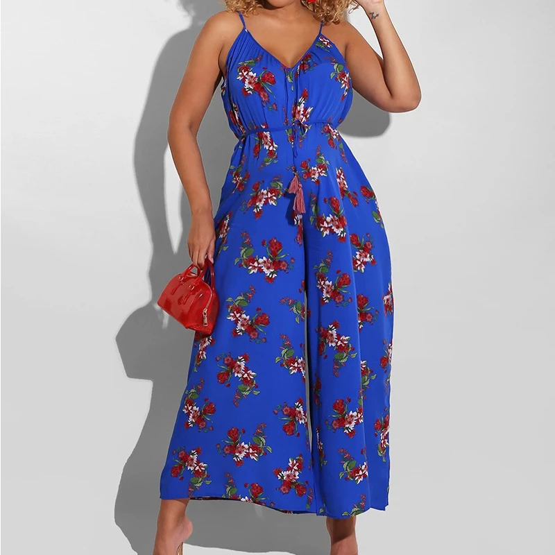 Sleeveless Wide-leg Jumpsuit High Waist Loose One-piece Jumpsuit 2021 New Floral Print Suspenders V-neck Loose Wide-leg Jumpsuit
Sleeveless Wide-leg Jumpsuit High Waist Loose One-piece Jumpsuit 2021 New Floral Print Suspenders V-neck Loose Wide-leg Jumpsuit