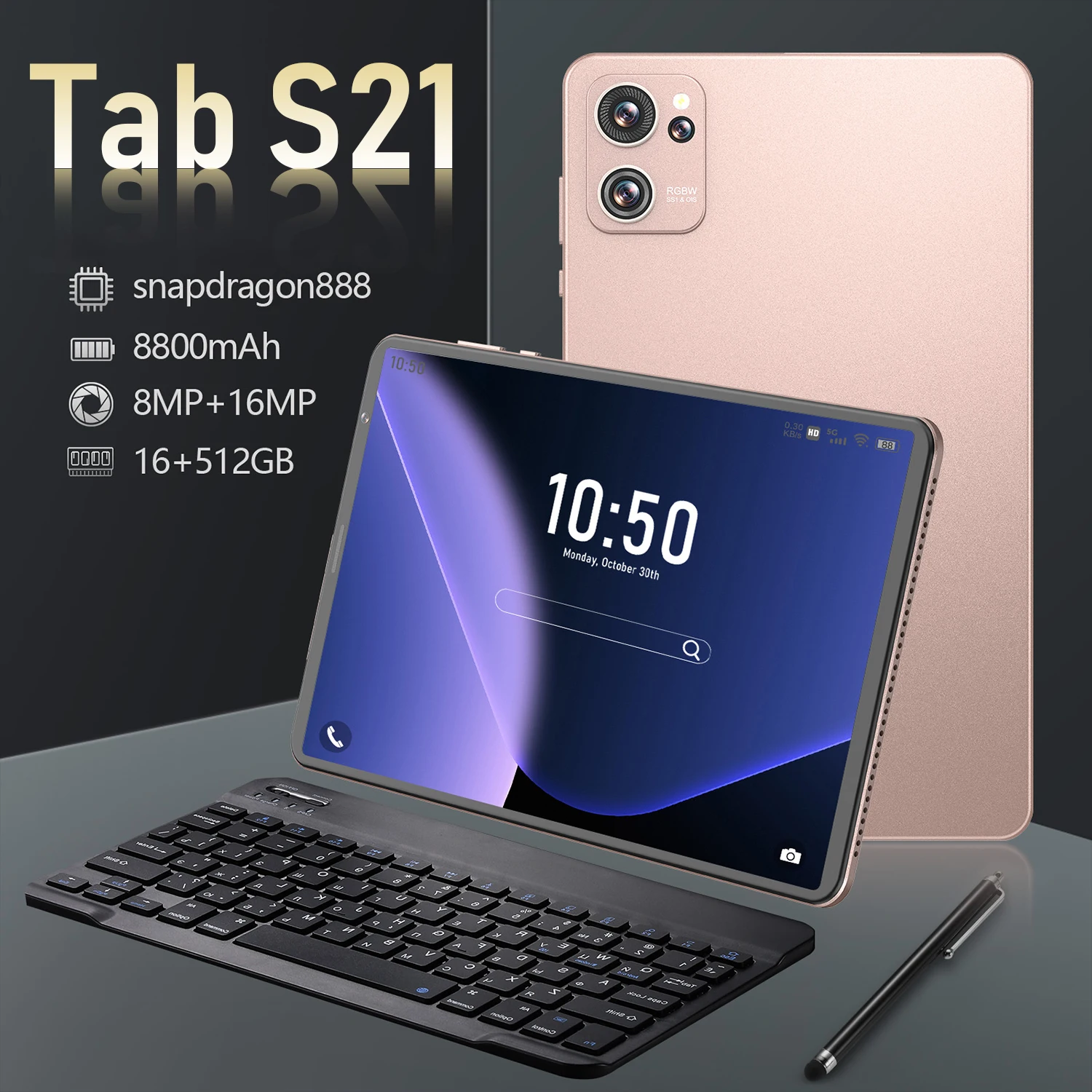 

Global Version Tablets Tab S21 Original Tablet 5G Wifi Original PC 8.0inch HD Android PC Tablets Google Play Snapdragon888 16MP