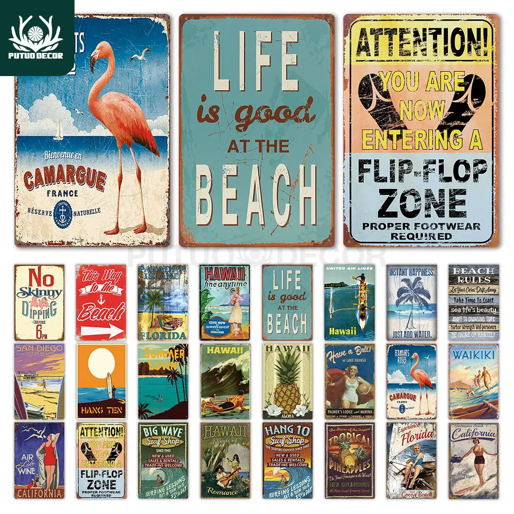 Beach Retro Tin Sign Plaque Metal Vintage Summer Wall Sign Beach Decor for Beach Bar Beach House Seaside Decorative Metal Sign
Beach Retro Tin Sign Plaque Metal Vintage Summer Wall Sign Beach Decor for Beach Bar Beach House Seaside Decorative Metal Sign