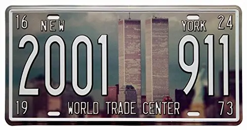 World Trade Center 911 Vintage Auto License Plate Tin Sign Embossed Tag Size 6 X 12
World Trade Center 911 Vintage Auto License Plate Tin Sign Embossed Tag Size 6 X 12