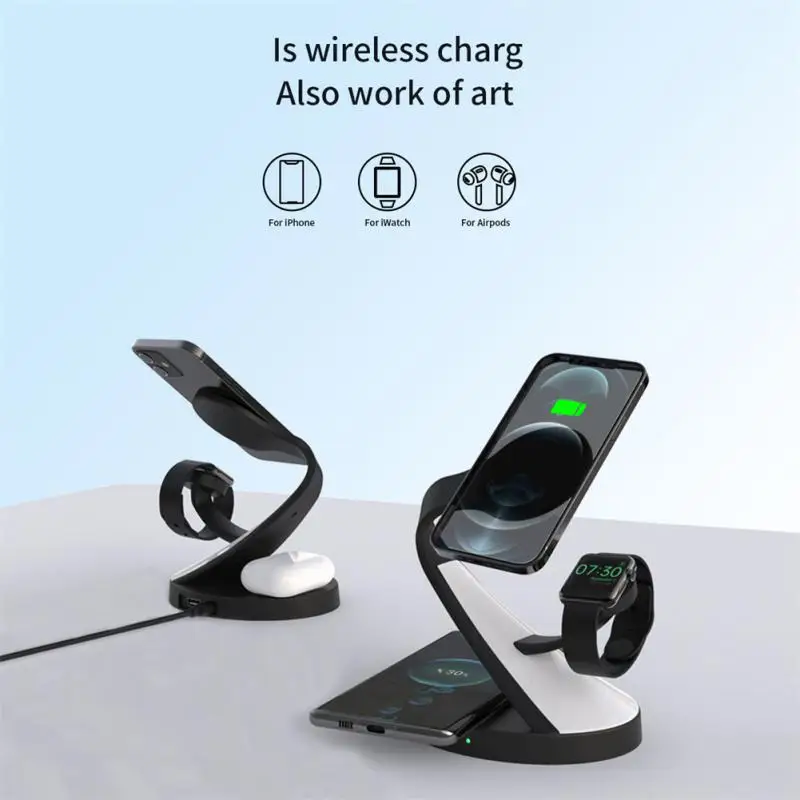 15W Wireless Charger Stand With Night Light For IPhone 13 12 11 XR 8 Apple Watch 5 In 1 Charging Dock For Airpods Pro IWatch 7 6
15W Wireless Charger Stand With Night Light For IPhone 13 12 11 XR 8 Apple Watch 5 In 1 Charging Dock For Airpods Pro IWatch 7 6