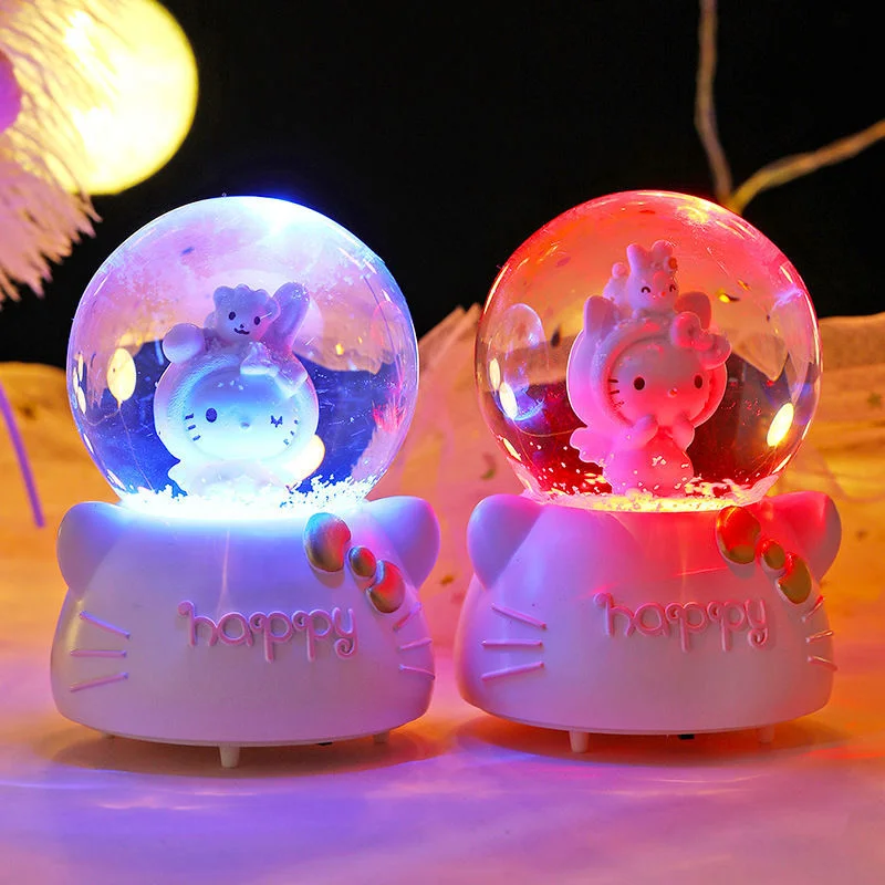 Cartoon Sanrio Characters Hello Kitty Crystal Ball Snowflake Luminous Music Box Model Table Ornaments Toy Christmas Kids Gifts
Cartoon Sanrio Characters Hello Kitty Crystal Ball Snowflake Luminous Music Box Model Table Ornaments Toy Christmas Kids Gifts