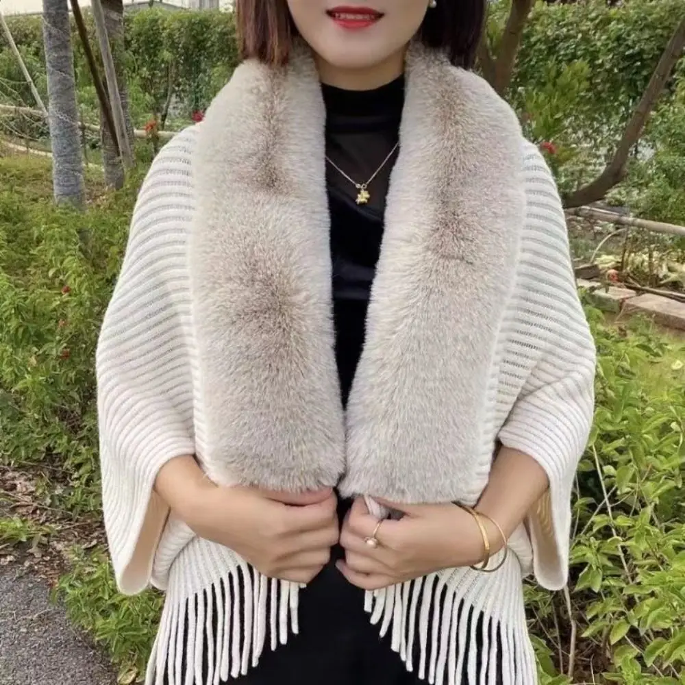 Fashion Cardigan Cape Wedding Evening Dresses Winter Warm Plush Wraps Knitting Shawl Faux Fur Collar
Fashion Cardigan Cape Wedding Evening Dresses Winter Warm Plush Wraps Knitting Shawl Faux Fur Collar