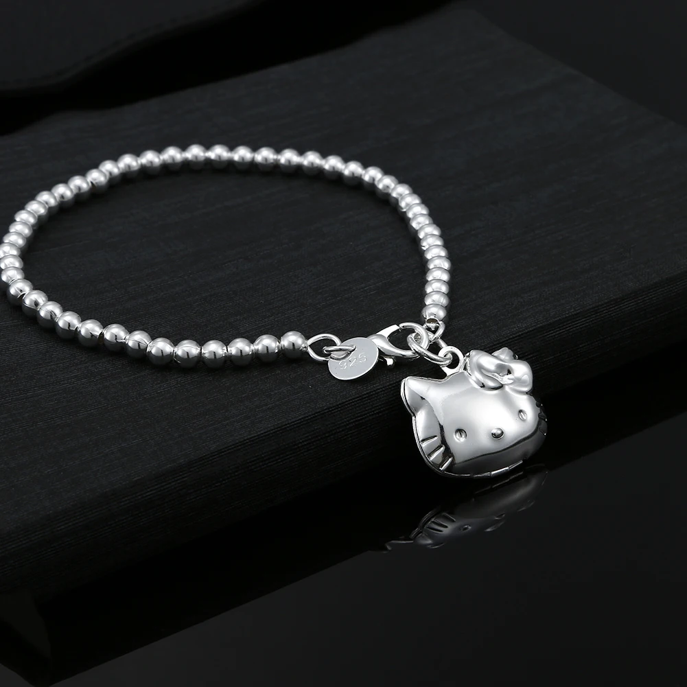 Hot Street Fashion 925 Sterling Silver Lovely Pretty Cat Bracelets for Women Designer Jewelry Wedding Accessories Holiday Gifts
Hot Street Fashion 925 Sterling Silver Lovely Pretty Cat Bracelets for Women Designer Jewelry Wedding Accessories Holiday Gifts