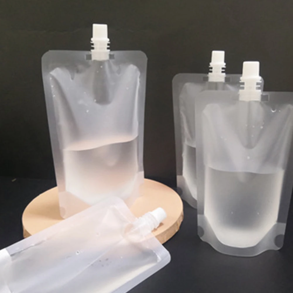 10pcs 300/500ml Transparent Stand Up Spout Beverage Bags Disposable Lotion Dispenser Bag For Liquid Drink Packaging Bag
10pcs 300/500ml Transparent Stand Up Spout Beverage Bags Disposable Lotion Dispenser Bag For Liquid Drink Packaging Bag